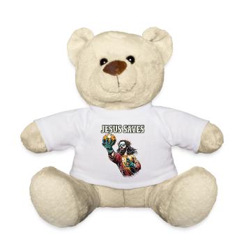 Lustiger Handballspieler Jesus Christian Geschenk - Teddy - Weiß - Vorne