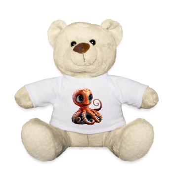 Octopus Small Octopus Cuttlefish Cute Octopus - Teddy Bear - white - Front