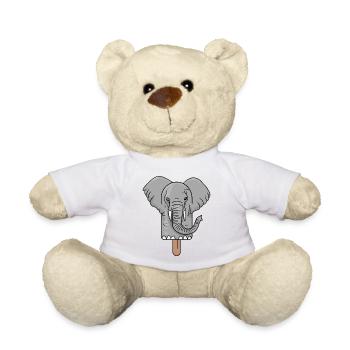 Elephant Head Popsicle - Teddy Bear - white - Front