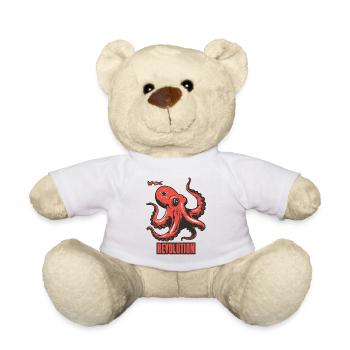 Parody Octopus Comrade Revolution - Teddy Bear - white - Front