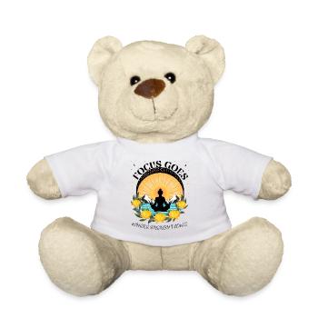 La concentration va là où l’énergie circule - Yoga Lovers - Nounours - blanc - Devant