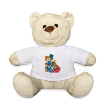 Haïti drapeau haïtien femme princesse je cadeau - Nounours - blanc - Devant