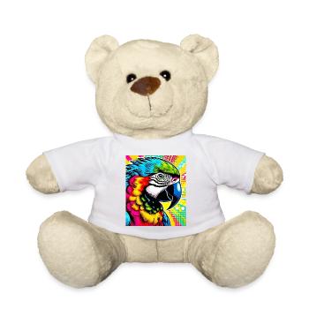 Perroquet Pop Art - Nounours - blanc - Devant