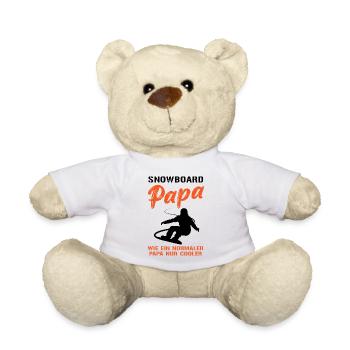 Snowboard Papa – Extra Cool - Teddy - Weiß - Vorne