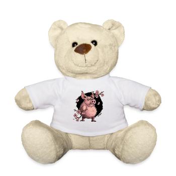 Le cochon japonais Sakura Cherry Blossom - Nounours - blanc - Devant