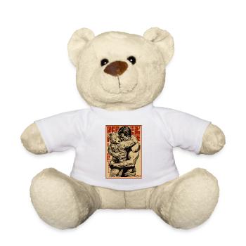 I've missed you, man hugging bears - Teddy Bear - white - Front