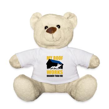 My roof works harder than me - Photovoltaic, Solar - Teddy Bear - white - Front