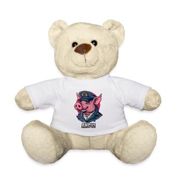 Le Capitaine Cochon dit "Ahoy" - Nounours - blanc - Devant