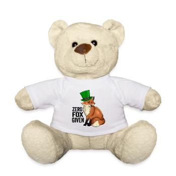 Zero Fox Given Jeu de mots mignon Kawaii Irish Fox - Nounours - blanc - Devant