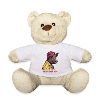 2pigalypse Now : Cochon de rap hip-hop - Nounours - blanc - Devant