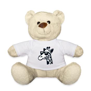 Lustige Giraffen gezeichnete Giraffe Geschenk - Teddy - Weiß - Vorne