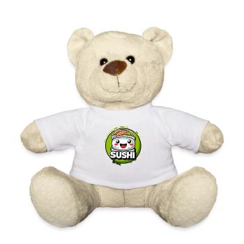 Sushi Kawaii Wasabi Vert - Nounours - blanc - Devant