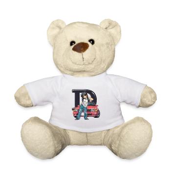 D Anime-Girl Initial JDM Street Racer Auto - Teddy - Weiß - Vorne
