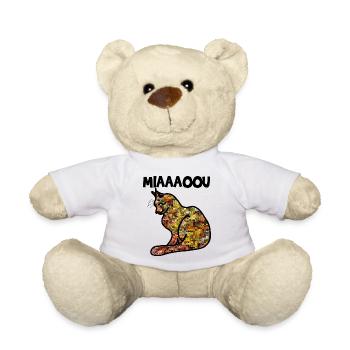 Meow the cat - Teddy Bear - white - Front