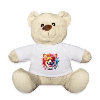 Niedlicher Corgi, Hundeliebhaber, Corgi Mama - Teddy - Weiß - Vorne