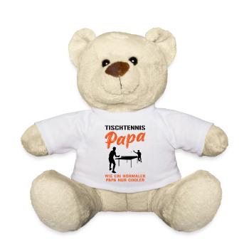 Cooler Tischtennis Papa Spruch Geschenk - Teddy - Weiß - Vorne