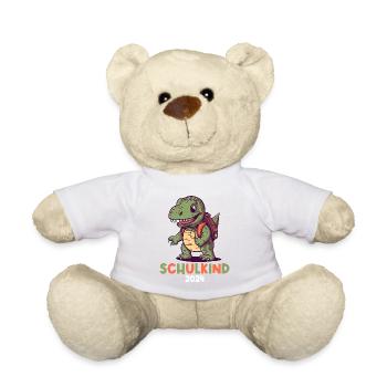 School Enrollment Dinosaur Dino TRex Schoolchild 2024 - Teddy Bear - white - Front