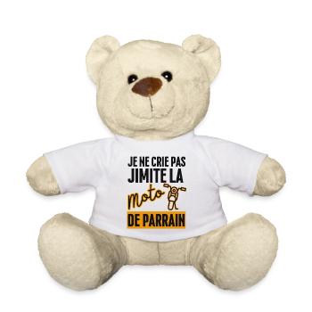 Je ne Crie pas J'imite la Moto de Parrain - Nounours - blanc - Devant