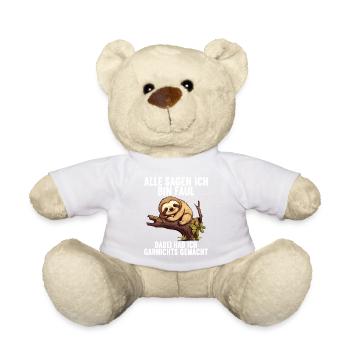 Meine Eltern Alle sagen ich bin faul Faultier - Teddy - Weiß - Vorne