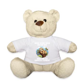 Meine Eltern Alle sagen ich bin faul Faultier - Teddy - Weiß - Vorne