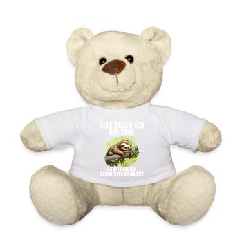 Meine Eltern Alle sagen ich bin faul Faultier - Teddy - Weiß - Vorne