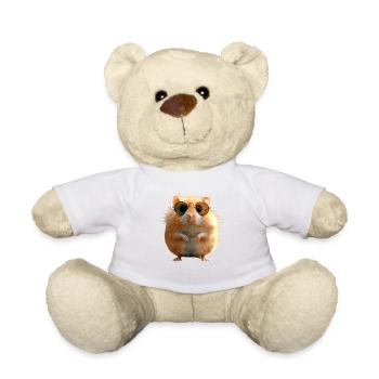 Hamster avec lunettes de soleil Hamster doré Hamster mignon - Nounours - blanc - Devant