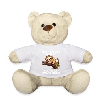 Meine Eltern Alle sagen ich bin faul Faultier - Teddy - Weiß - Vorne