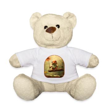 Frosch Marienkäfer Wippe Spielplatz Spaß Cottagecore T - Teddy - Weiß - Vorne