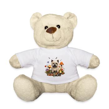 Cairn Terrier Dog Cottagecore Mushroom Magic Men - Teddy Bear - white - Front