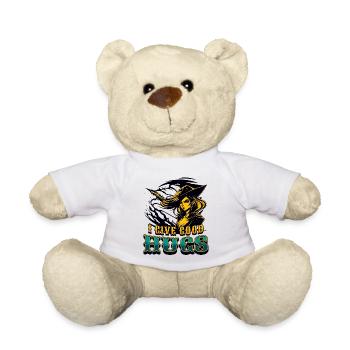 Ich gebe gute Umarmungen, lustige sarkastische Worte, Typografie - Teddy - Weiß - Vorne