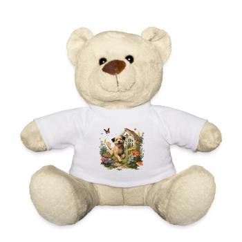 Goldador Hund Cottagecore Bliss Herren Damen Grafik - Teddy - Weiß - Vorne