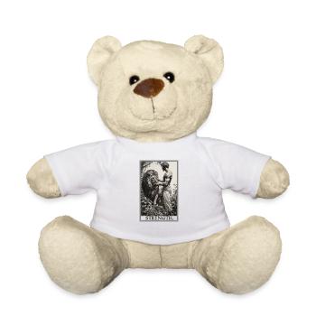 Tarotkarten Tarotkarte Strength Kraft - Teddy - Weiß - Vorne