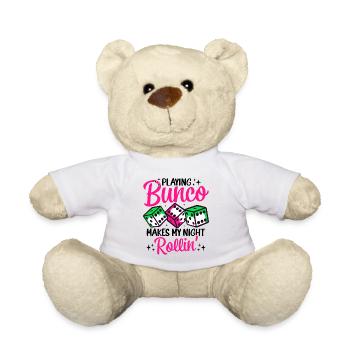 Bunco Squad Bunco Dice Bunco Game Night - Teddy Bear - white - Front