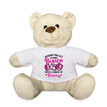 Bunco Squad Bunco Dice Bunco Game Night - Teddy Bear - white - Front