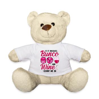 Bunco Squad Bunco Dice Bunco Game Night - Teddy Bear - white - Front