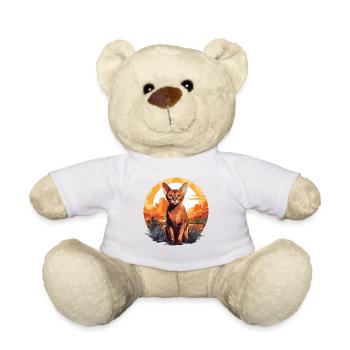 Chat d’Abyssinie Abessinierkatze - Nounours - blanc - Devant