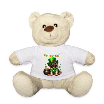 Carlin Saint-Patrick Irlande Chien Irlandais Mignon - Nounours - blanc - Devant
