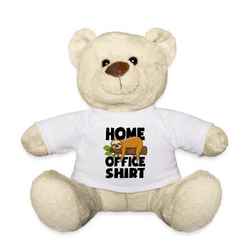 Sloth - Home office shirt - Gift - Teddy Bear - white - Front