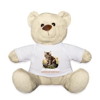 Chat Chats American Bobtail - Nounours - blanc - Devant