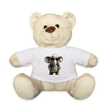 Elephant Africa Safari Wilderness Love Cute Elephant - Teddy Bear - white - Front