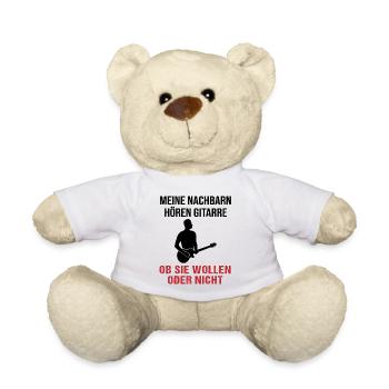Voisin guitare son cadeau chemise - Nounours - blanc - Devant