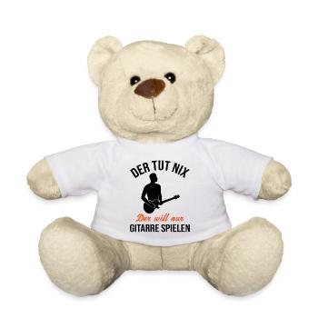 Chemise cadeau de guitariste silencieux - Nounours - blanc - Devant