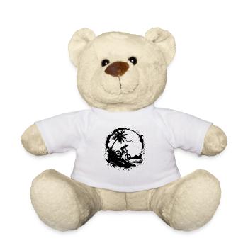 Mountain Biking Sketch - Teddy Bear - white - Front