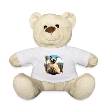 Chat balinais Balinesenkatze - Nounours - blanc - Devant