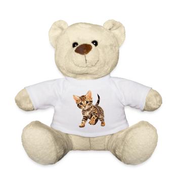 Chat du Bengale Bengalkatze - Nounours - blanc - Devant