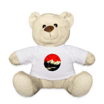 Mountain Biking Drawing Vintage - Teddy Bear - white - Front
