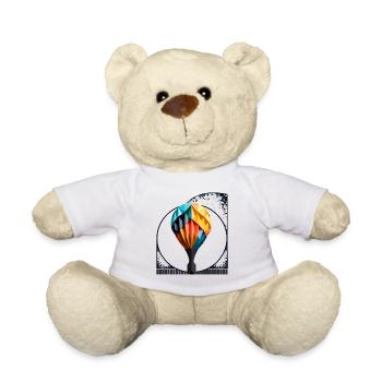 Gefaltetes Papier-Pickleball-Paddel im Origami-Stil - Teddy - Weiß - Vorne