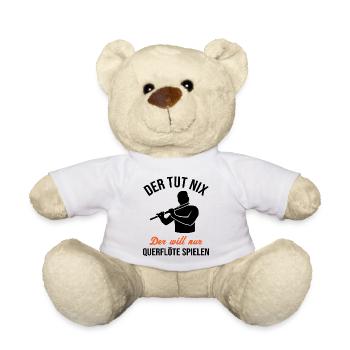 Blague inoffensive sur le joueur de flûte - Nounours - blanc - Devant