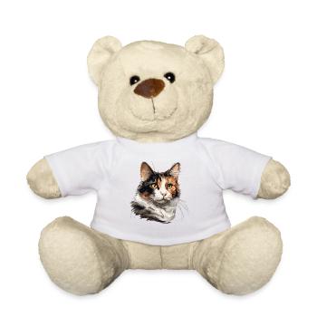 Chat calicot Chat porte-bonheur - Nounours - blanc - Devant