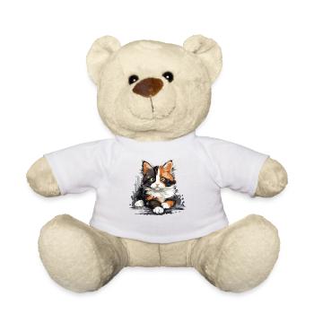 Chat calicot Chat porte-bonheur - Nounours - blanc - Devant